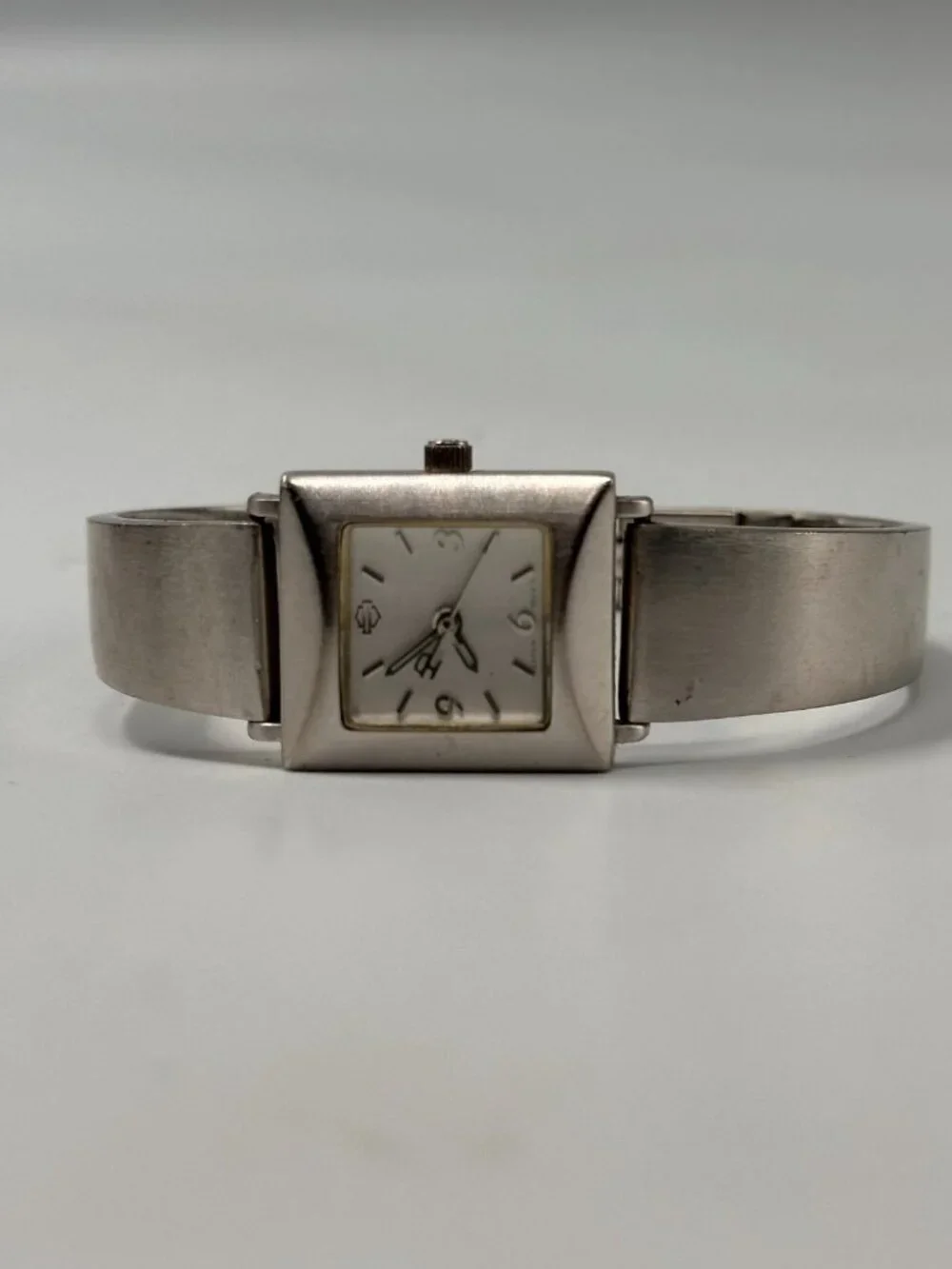Harley-Davidson Women Watch Silver Tone 19MM Square Dial New Battery 6.5